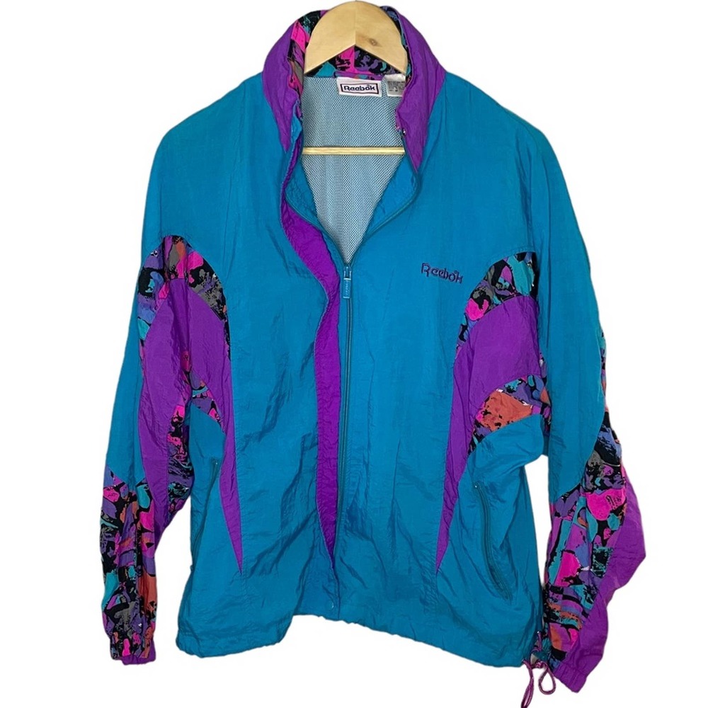 Vintage Reebok Crazy Design Windbreaker